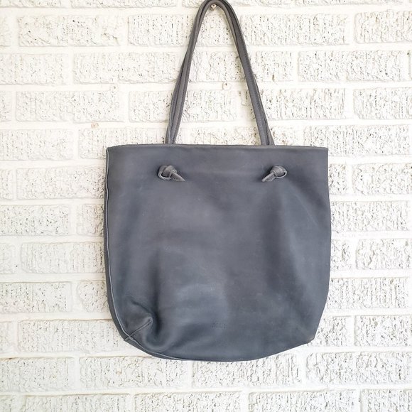 Abel Handbags - Able Rachel Gray Leather Tote Bag